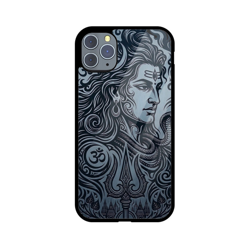 Gizmia – Designer iPhone Cases India | Artistic Covers from ₹399 - Mahadev iPhone Case – Premium Tempered Glass Cover | Gizmia