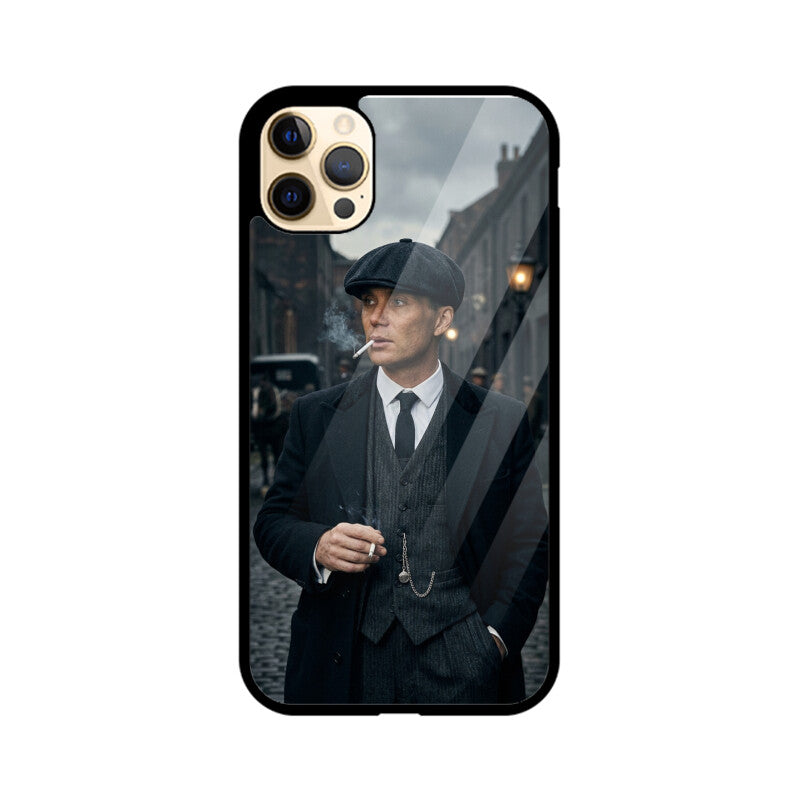 Gizmia – Designer iPhone Cases India | Artistic Covers from ₹399 - Thomas Shelby iPhone Case – Peaky Blinders Minimalist Glass Cover | Gizmia