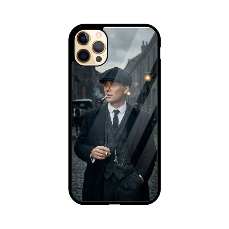 Gizmia – Designer iPhone Cases India | Artistic Covers from ₹399 - Thomas Shelby iPhone Case – Peaky Blinders Minimalist Glass Cover | Gizmia