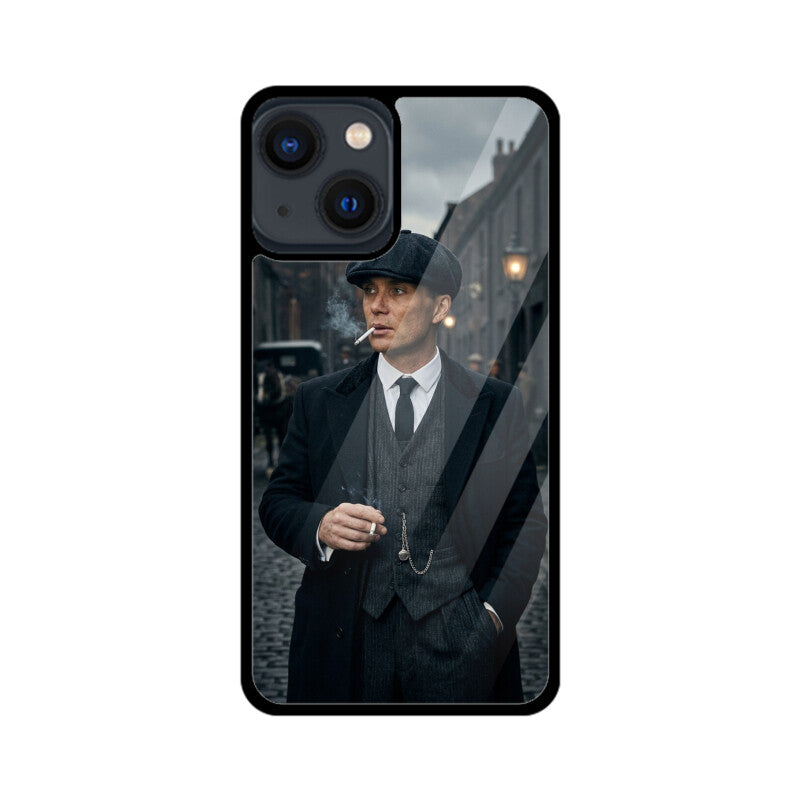 Gizmia – Designer iPhone Cases India | Artistic Covers from ₹399 - Thomas Shelby iPhone Case – Peaky Blinders Minimalist Glass Cover | Gizmia