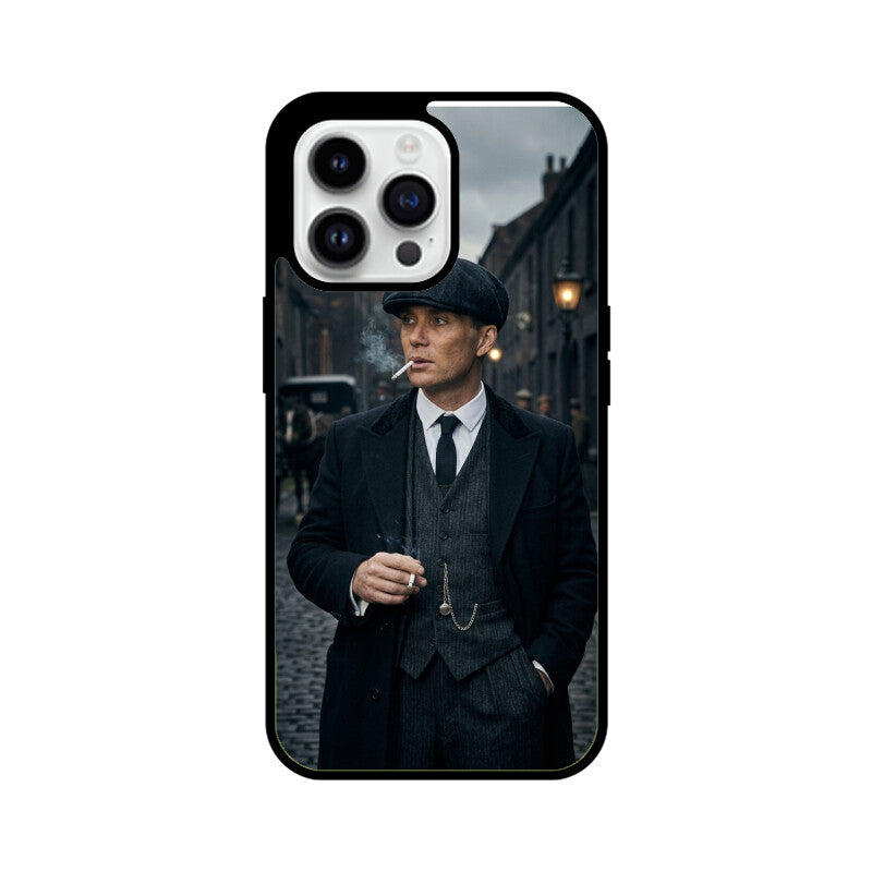 Gizmia – Designer iPhone Cases India | Artistic Covers from ₹399 - Thomas Shelby iPhone Case – Peaky Blinders Minimalist Glass Cover | Gizmia