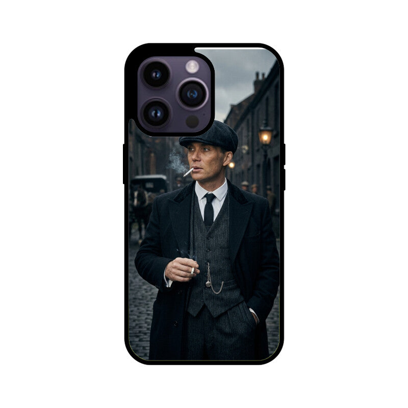 Gizmia – Designer iPhone Cases India | Artistic Covers from ₹399 - Thomas Shelby iPhone Case – Peaky Blinders Minimalist Glass Cover | Gizmia
