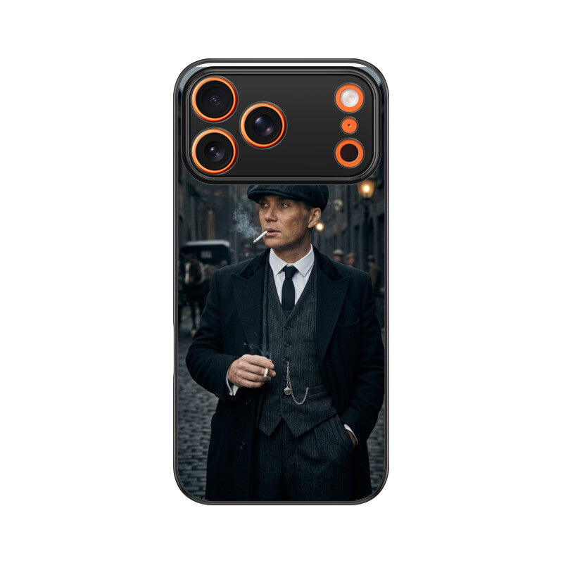 Gizmia – Designer iPhone Cases India | Artistic Covers from ₹399 - Thomas Shelby iPhone Case – Peaky Blinders Minimalist Glass Cover | Gizmia