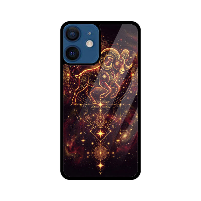 Aries iPhone Case – Fire Sign Tempered Glass Cover | Gizmia