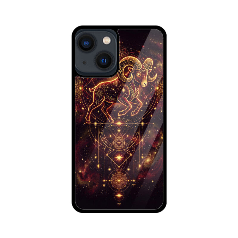 Aries iPhone Case – Fire Sign Tempered Glass Cover | Gizmia