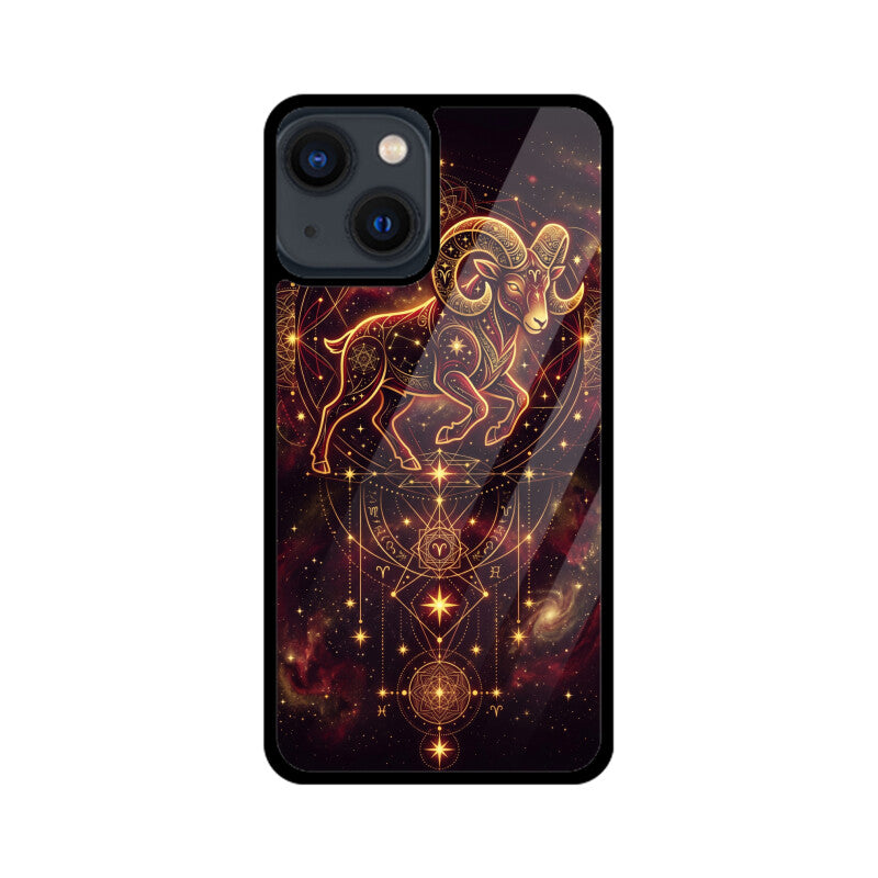 Aries iPhone Case – Fire Sign Tempered Glass Cover | Gizmia