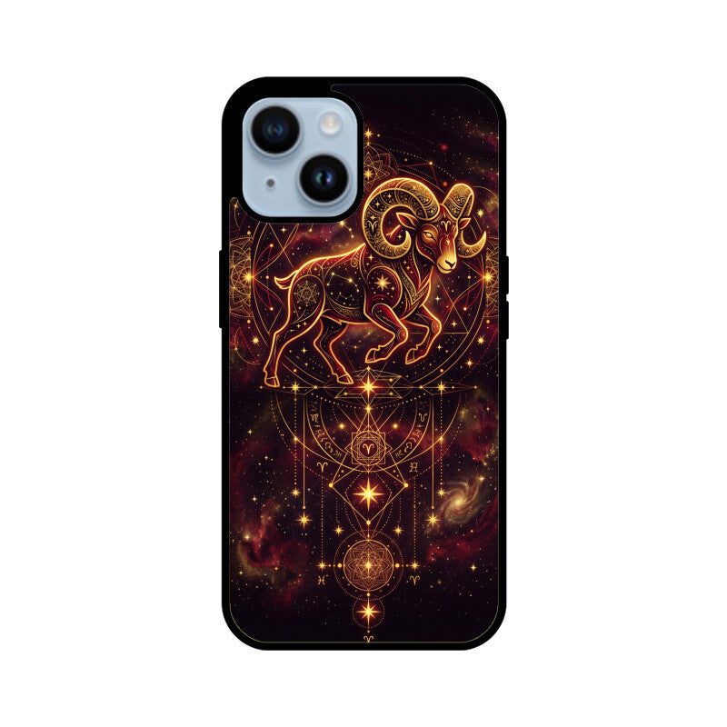 Aries iPhone Case – Fire Sign Tempered Glass Cover | Gizmia