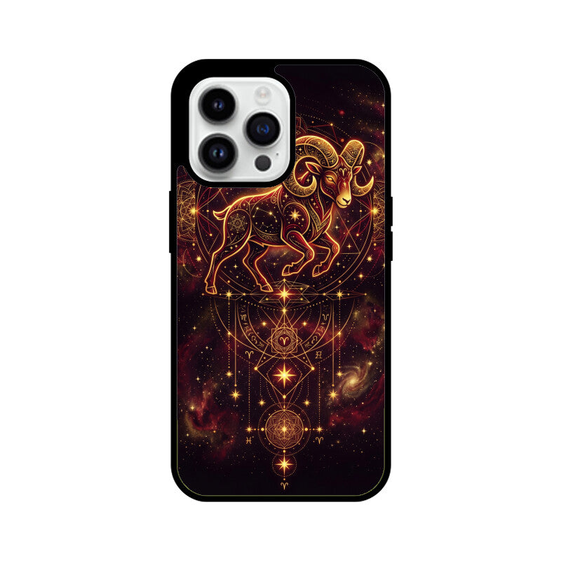 Aries iPhone Case – Fire Sign Tempered Glass Cover | Gizmia