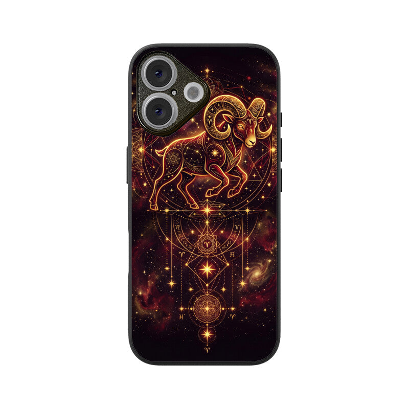Aries iPhone Case – Fire Sign Tempered Glass Cover | Gizmia