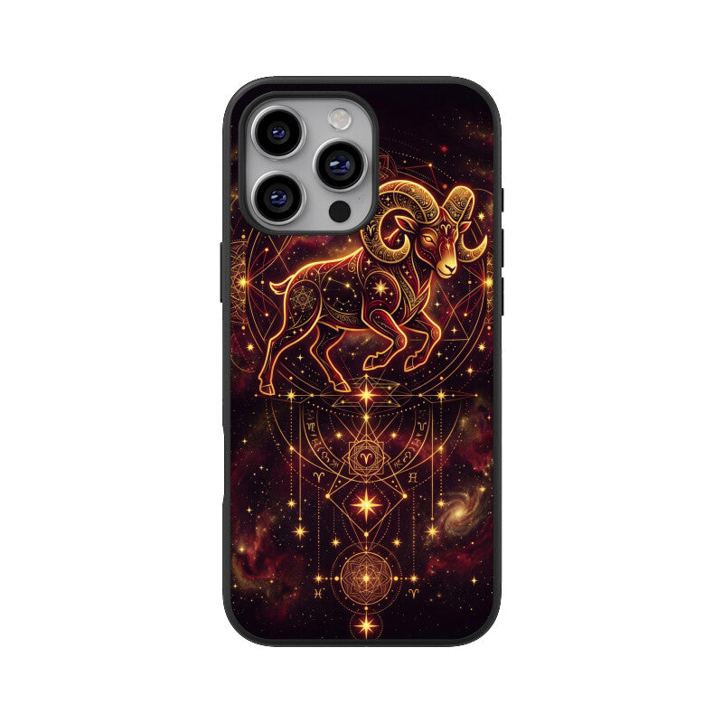 Aries iPhone Case – Fire Sign Tempered Glass Cover | Gizmia