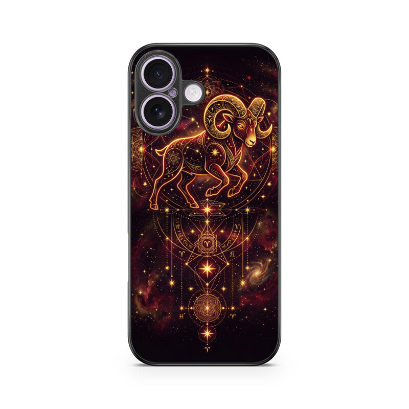Aries iPhone Case – Fire Sign Tempered Glass Cover | Gizmia