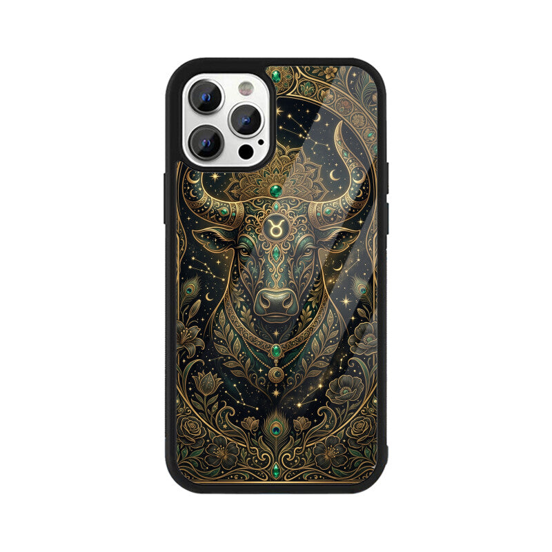 Products - Taurus iPhone Case – Earth Sign Tempered Glass Cover | Gizmia