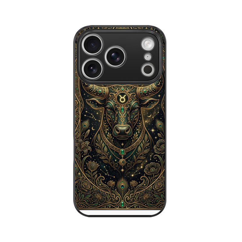 Products - Taurus iPhone Case – Earth Sign Tempered Glass Cover | Gizmia