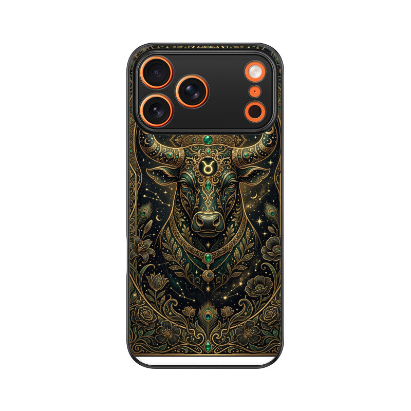 Products - Taurus iPhone Case – Earth Sign Tempered Glass Cover | Gizmia