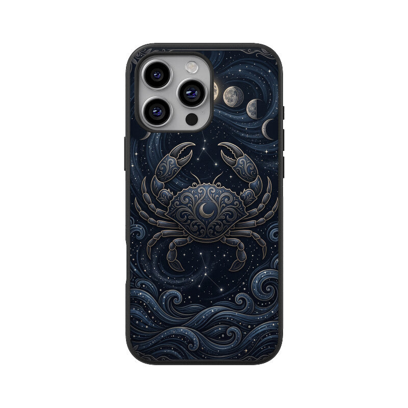Gizmia – Designer iPhone Cases India | Artistic Covers from ₹399 - Cancer iPhone Case – Moon Child Tempered Glass Cover | Gizmia