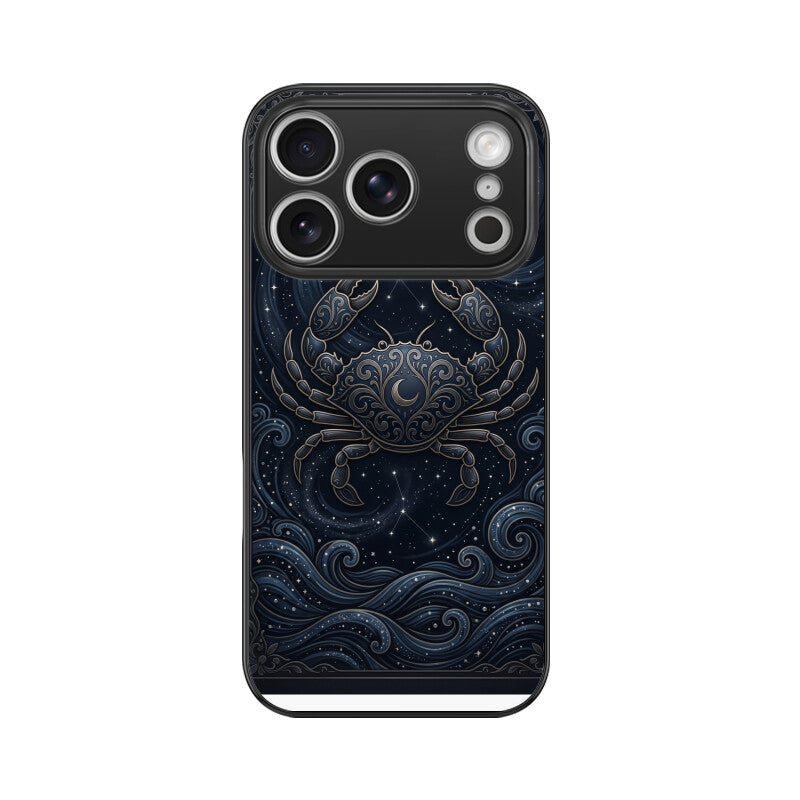 Gizmia – Designer iPhone Cases India | Artistic Covers from ₹399 - Cancer iPhone Case – Moon Child Tempered Glass Cover | Gizmia