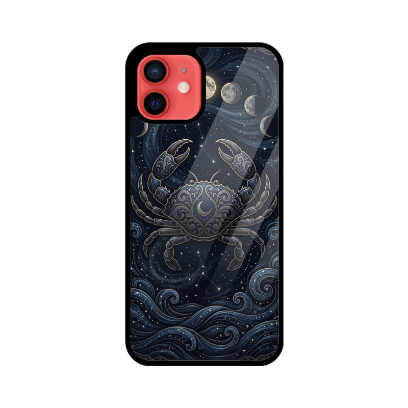Gizmia – Designer iPhone Cases India | Artistic Covers from ₹399 - Cancer iPhone Case – Moon Child Tempered Glass Cover | Gizmia