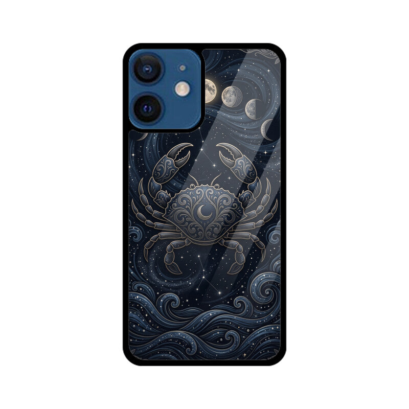 Gizmia – Designer iPhone Cases India | Artistic Covers from ₹399 - Cancer iPhone Case – Moon Child Tempered Glass Cover | Gizmia