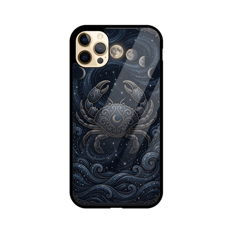 Gizmia – Designer iPhone Cases India | Artistic Covers from ₹399 - Cancer iPhone Case – Moon Child Tempered Glass Cover | Gizmia