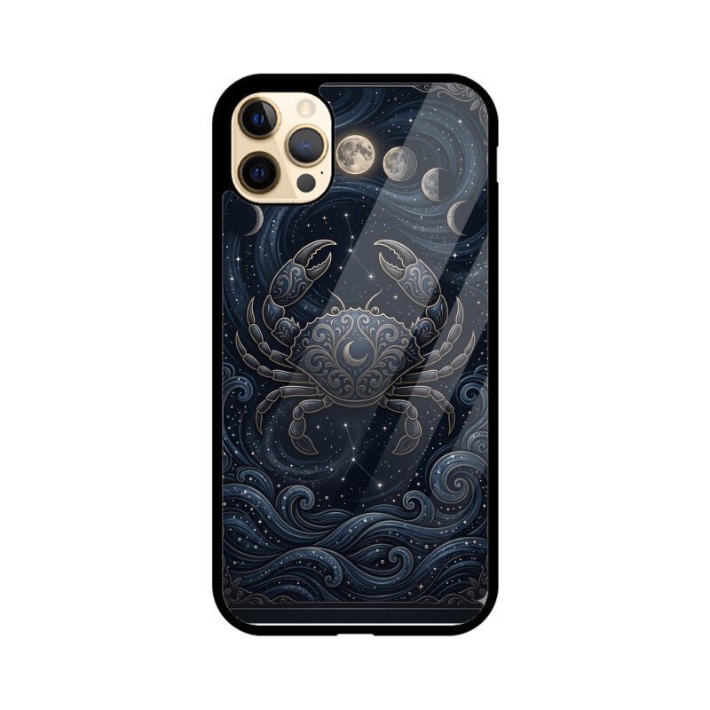 Cancer iPhone Case – Moon Child Tempered Glass Cover | Gizmia