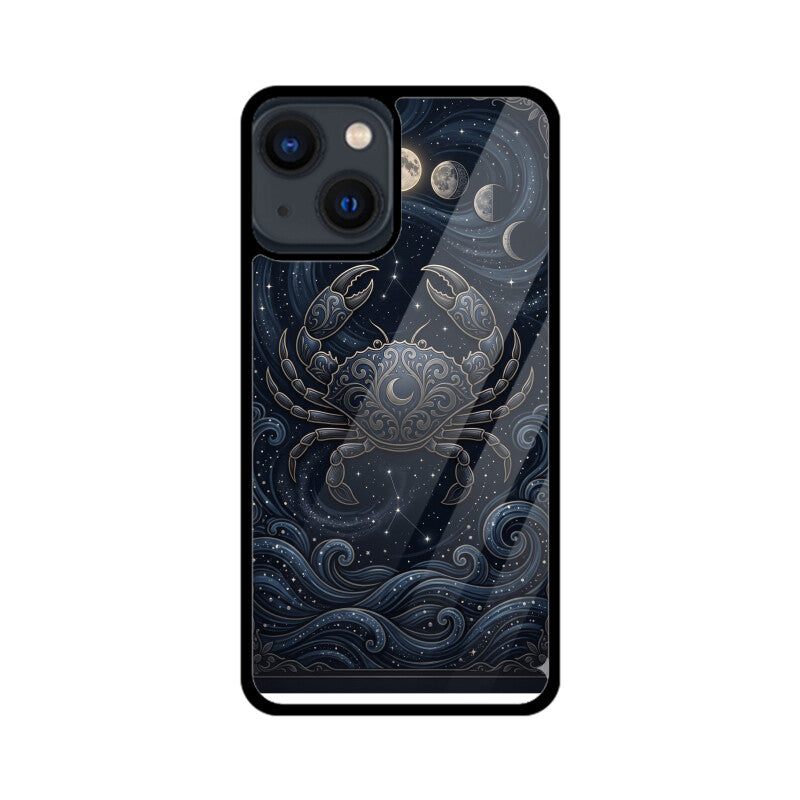 Gizmia – Designer iPhone Cases India | Artistic Covers from ₹399 - Cancer iPhone Case – Moon Child Tempered Glass Cover | Gizmia