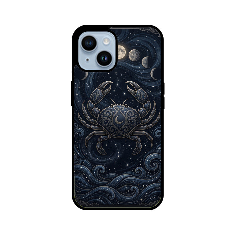 Cancer iPhone Case – Moon Child Tempered Glass Cover | Gizmia