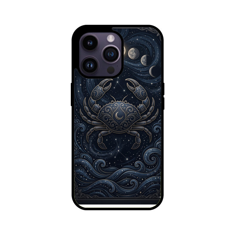 Gizmia – Designer iPhone Cases India | Artistic Covers from ₹399 - Cancer iPhone Case – Moon Child Tempered Glass Cover | Gizmia
