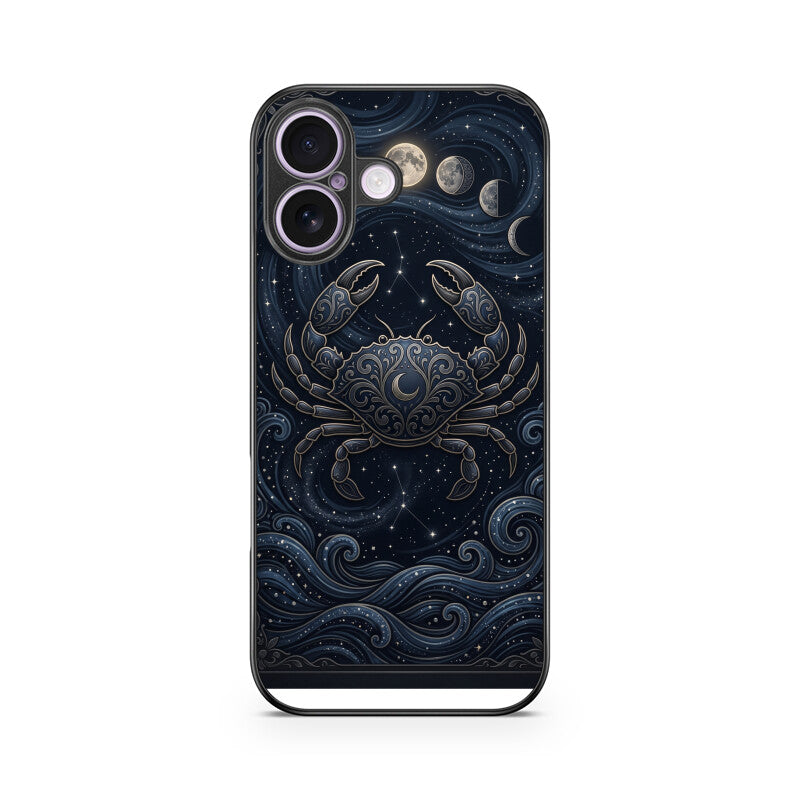Cancer iPhone Case – Moon Child Tempered Glass Cover | Gizmia