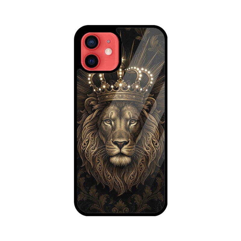 Products - Leo iPhone Case – Gold Lion Tempered Glass Cover | Gizmia