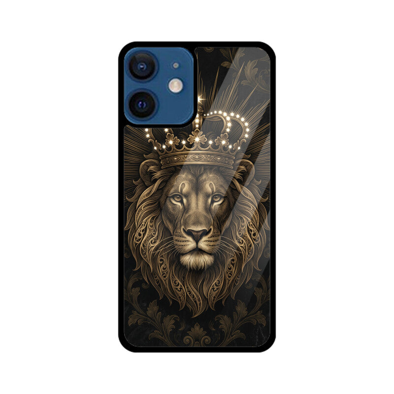 Products - Leo iPhone Case – Gold Lion Tempered Glass Cover | Gizmia