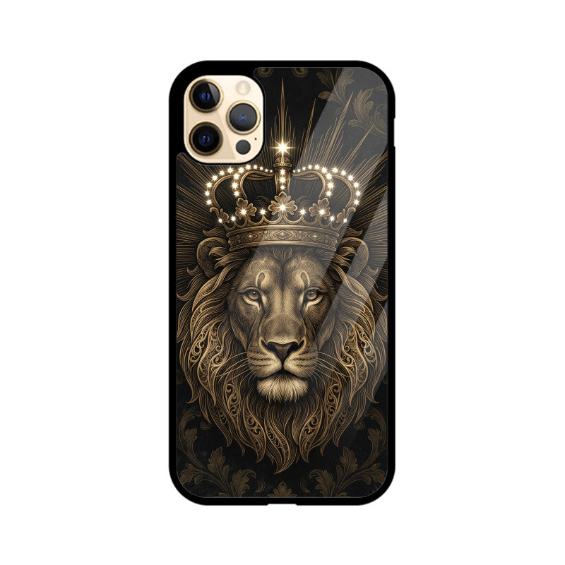 Products - Leo iPhone Case – Gold Lion Tempered Glass Cover | Gizmia