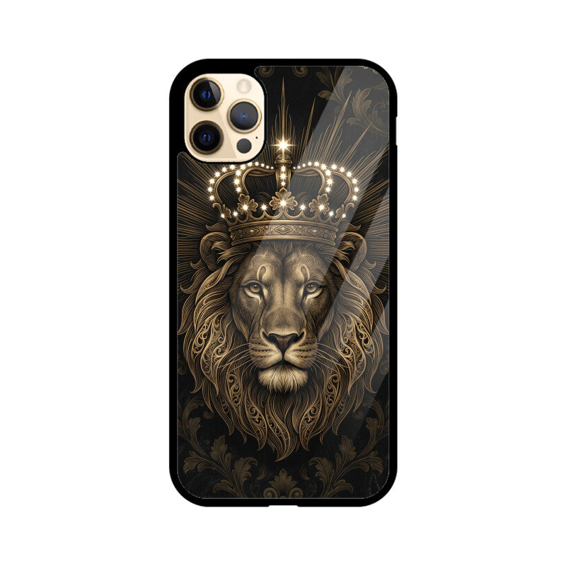 Products - Leo iPhone Case – Gold Lion Tempered Glass Cover | Gizmia