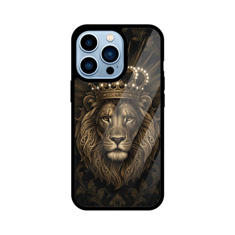 Products - Leo iPhone Case – Gold Lion Tempered Glass Cover | Gizmia