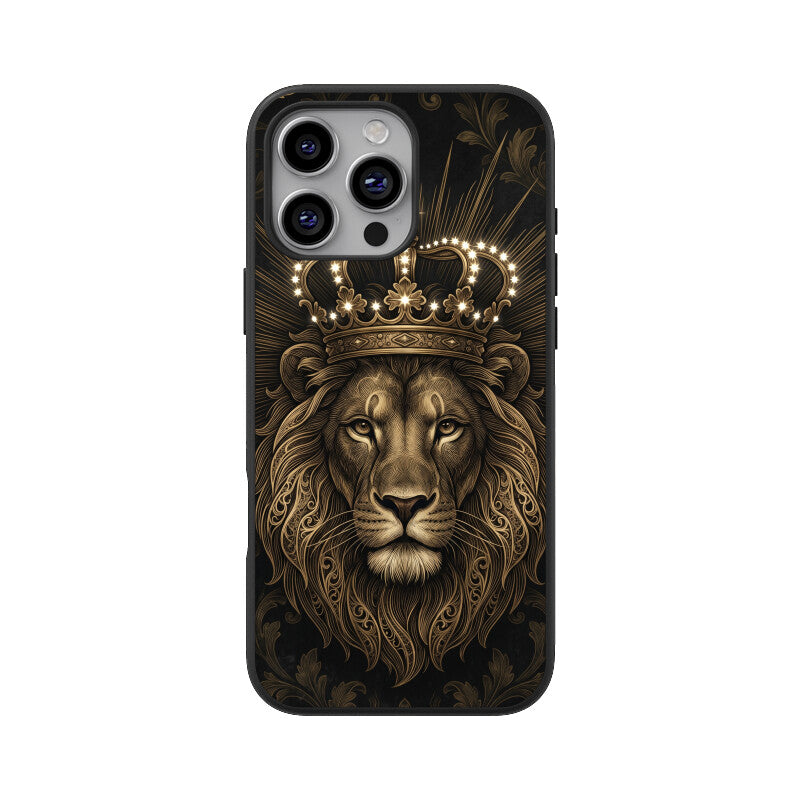 Products - Leo iPhone Case – Gold Lion Tempered Glass Cover | Gizmia