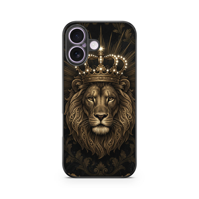 Products - Leo iPhone Case – Gold Lion Tempered Glass Cover | Gizmia