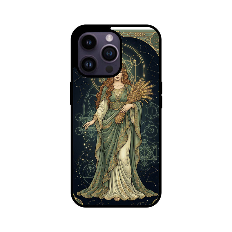 Gizmia – Designer iPhone Cases India | Artistic Covers from ₹399 - Virgo iPhone Case India – Celestial Goddess Glass Cover | Gizmia
