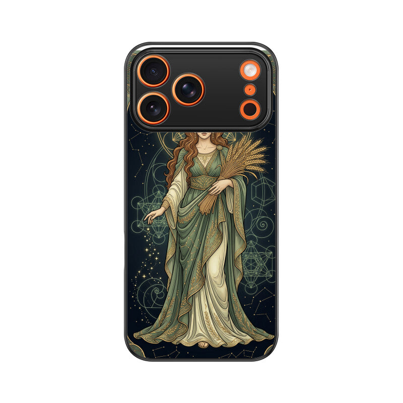 Virgo iPhone Case India – Celestial Goddess Glass Cover | Gizmia