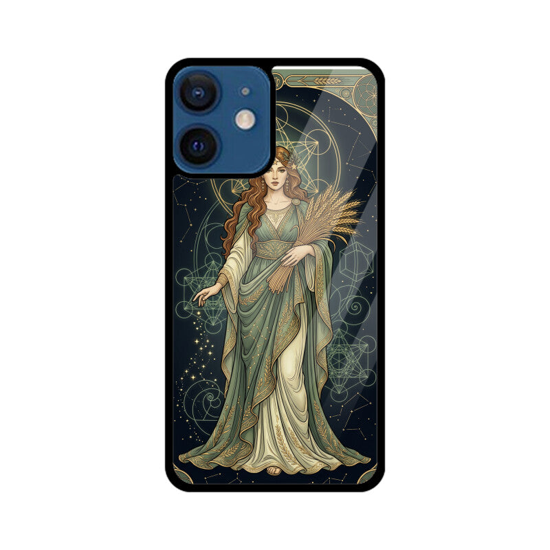 Gizmia – Designer iPhone Cases India | Artistic Covers from ₹399 - Virgo iPhone Case India – Celestial Goddess Glass Cover | Gizmia