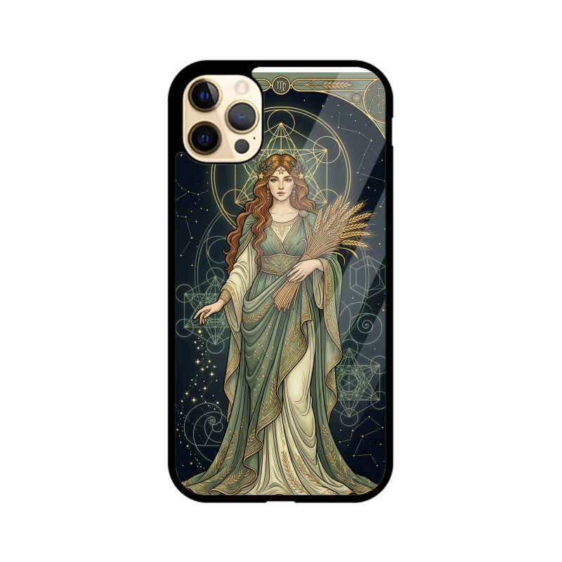 Virgo iPhone Case India – Celestial Goddess Glass Cover | Gizmia