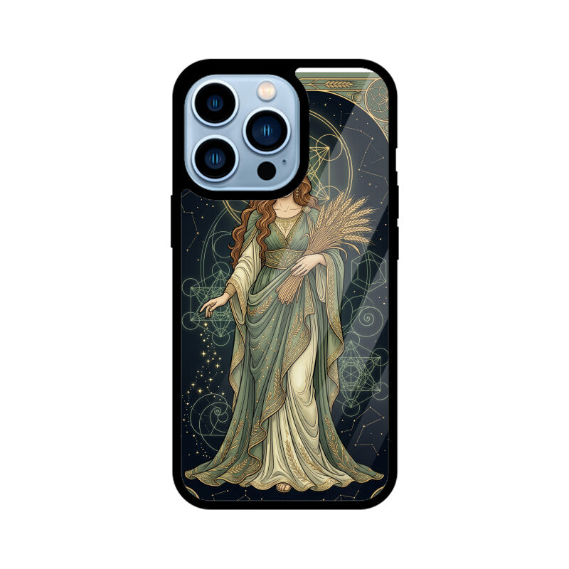 Virgo iPhone Case India – Celestial Goddess Glass Cover | Gizmia