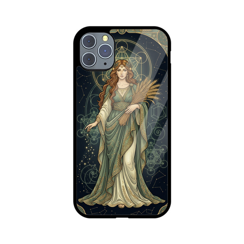 Virgo iPhone Case India – Celestial Goddess Glass Cover | Gizmia