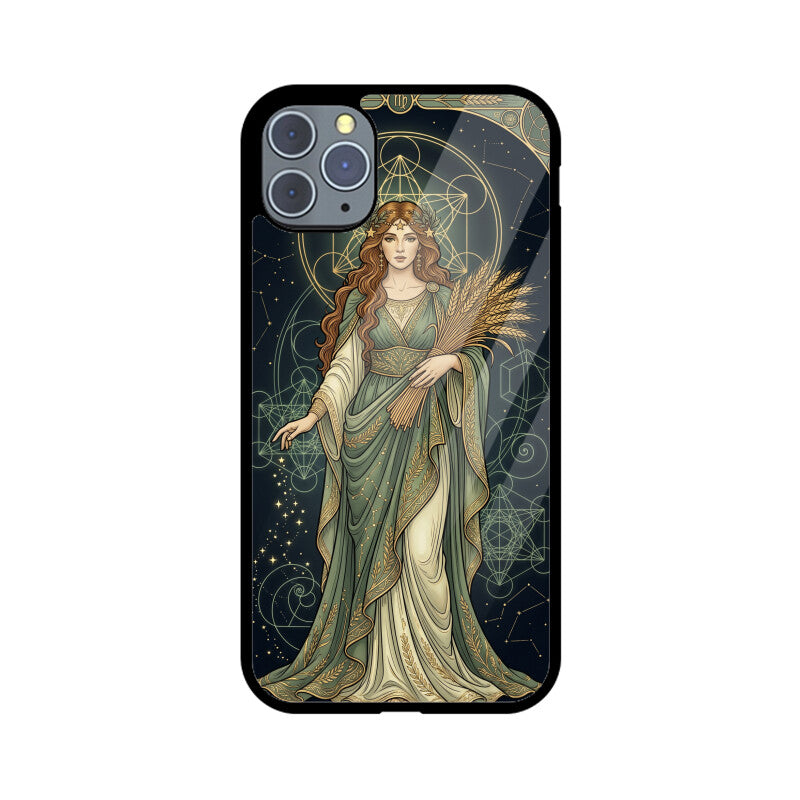 Virgo iPhone Case India – Celestial Goddess Glass Cover | Gizmia