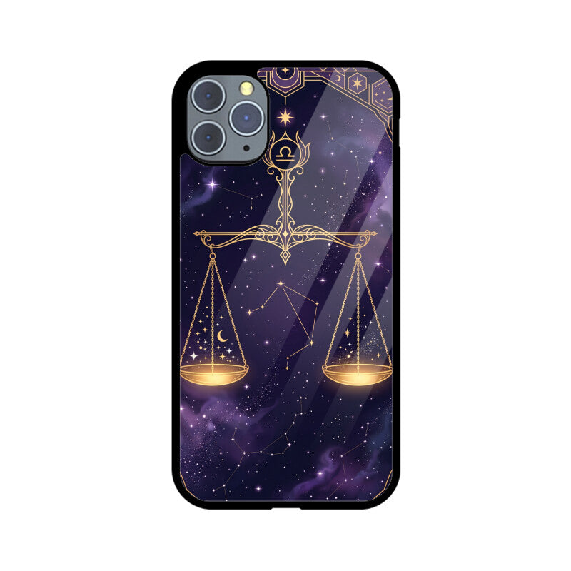 Libra iPhone Case – Cosmic Balance Tempered Glass Cover | Gizmia