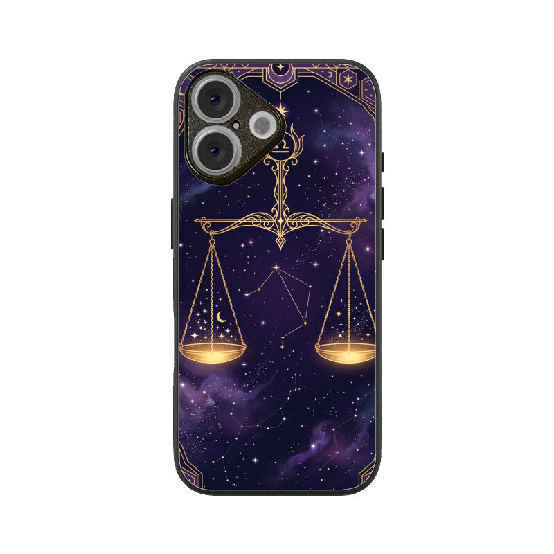 Gizmia – Designer iPhone Cases India | Artistic Covers from ₹399 - Libra iPhone Case – Cosmic Balance Tempered Glass Cover | Gizmia