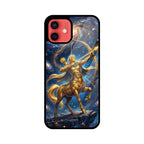 Sagittarius iPhone Case – Arrow of Stars Tempered Glass Cover | Gizmia