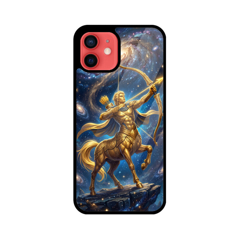 Gizmia – Designer iPhone Cases India | Artistic Covers from ₹399 - Sagittarius iPhone Case – Arrow of Stars Tempered Glass Cover | Gizmia