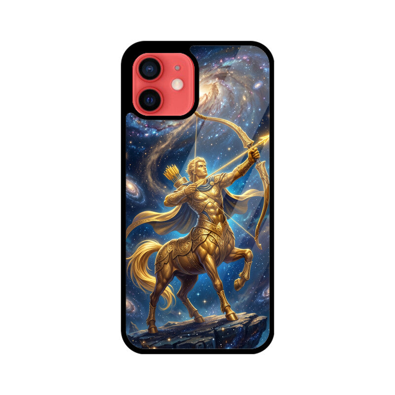 Gizmia – Designer iPhone Cases India | Artistic Covers from ₹399 - Sagittarius iPhone Case – Arrow of Stars Tempered Glass Cover | Gizmia
