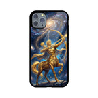 Sagittarius iPhone Case – Arrow of Stars Tempered Glass Cover | Gizmia