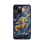 Sagittarius iPhone Case – Arrow of Stars Tempered Glass Cover | Gizmia