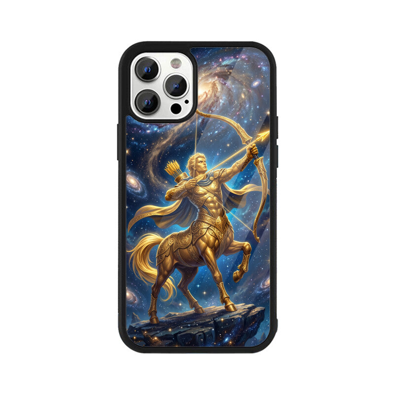 Gizmia – Designer iPhone Cases India | Artistic Covers from ₹399 - Sagittarius iPhone Case – Arrow of Stars Tempered Glass Cover | Gizmia